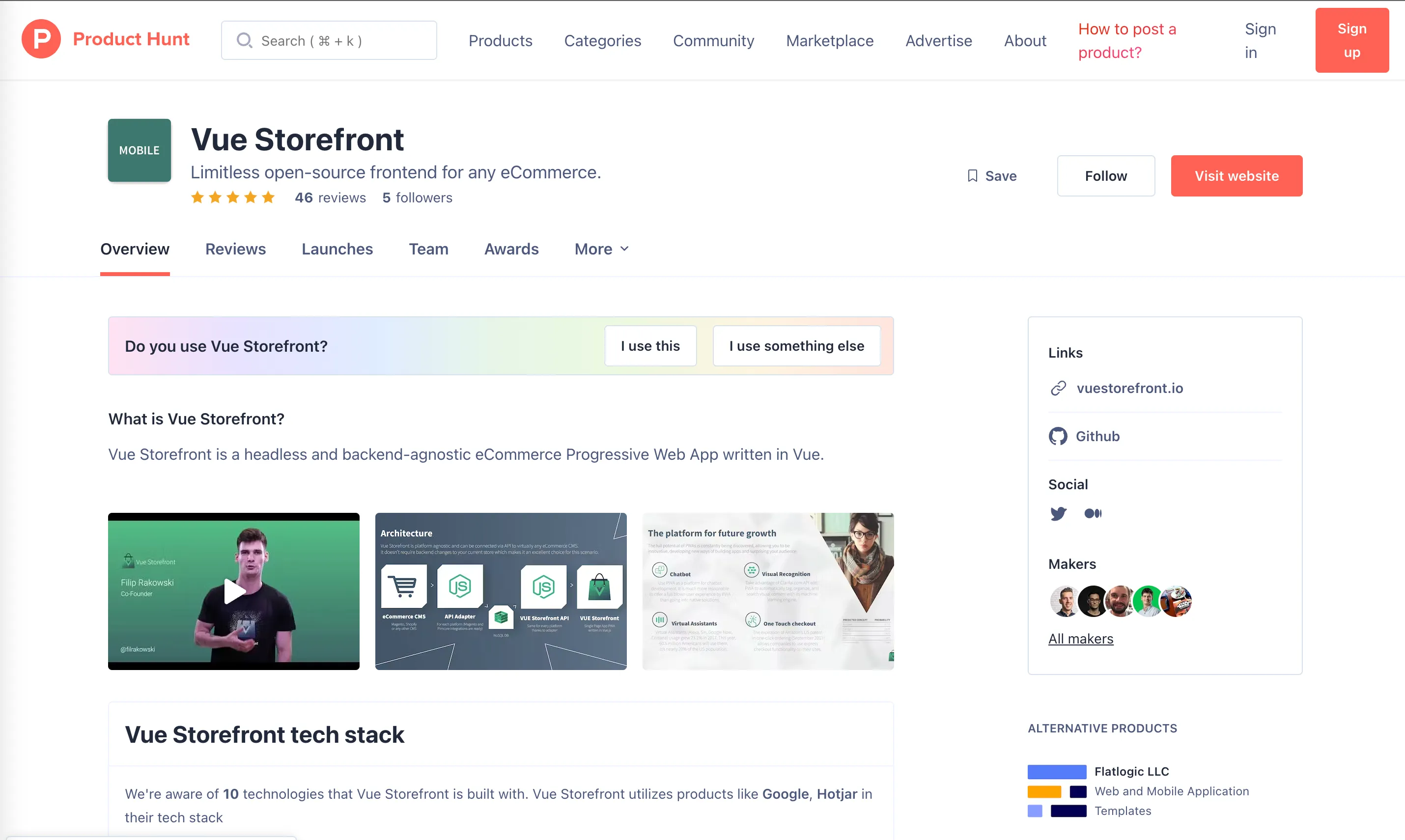 VSF ProductHunt campaign